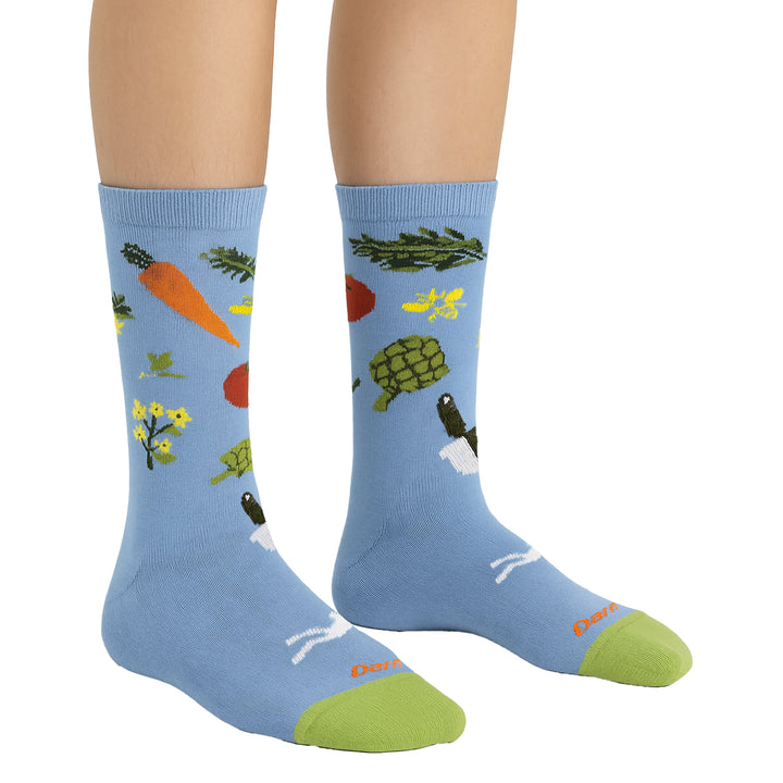 Ladies Vegetable Patterned Lightweight Merino Wool Crew Socks