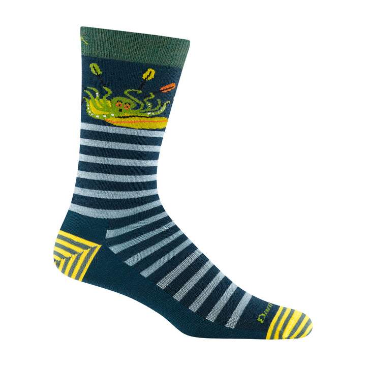 Mens Animal Patterned Crew Lightweight Seamless Merino Wool Socks