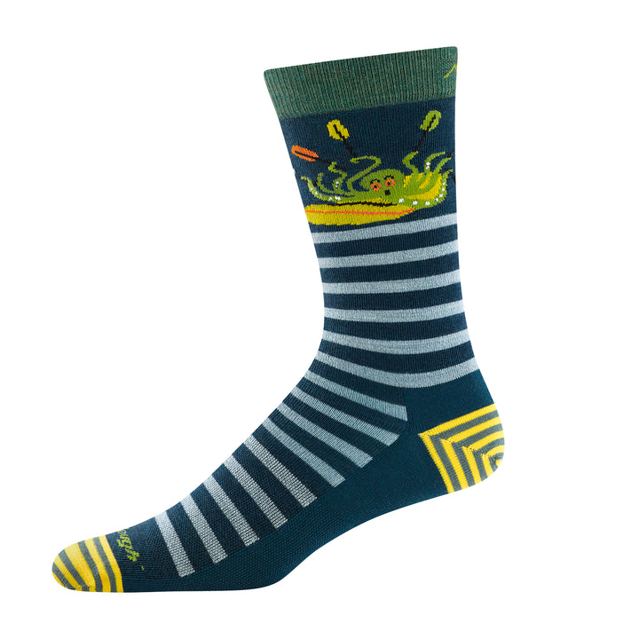 Mens Animal Patterned Crew Lightweight Seamless Merino Wool Socks
