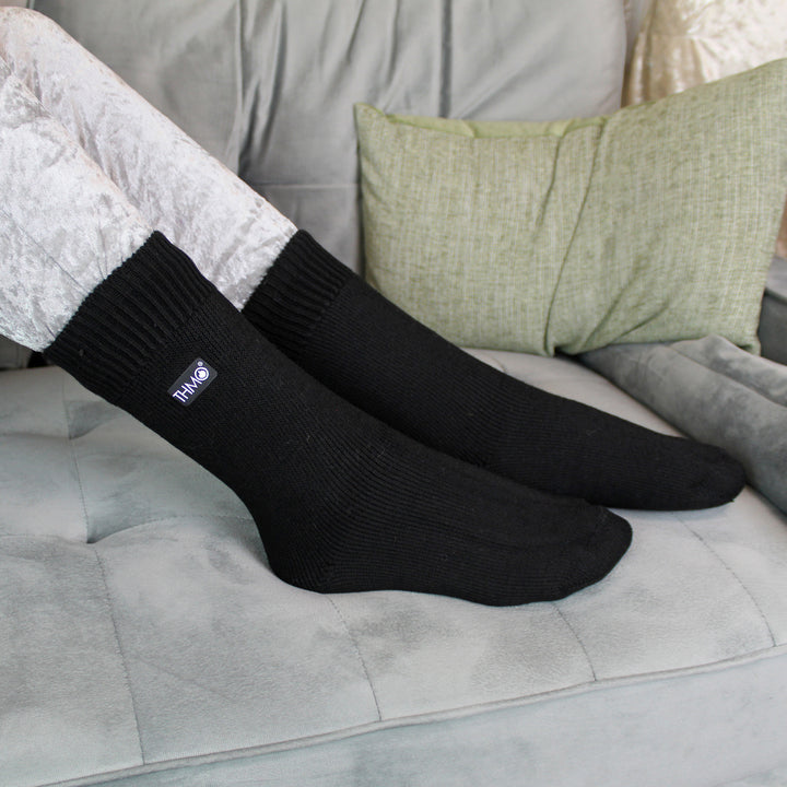 3 Pairs Kids Thermal Socks | Ribbed Soft Top Fleece Fluffy Inner Warm Socks