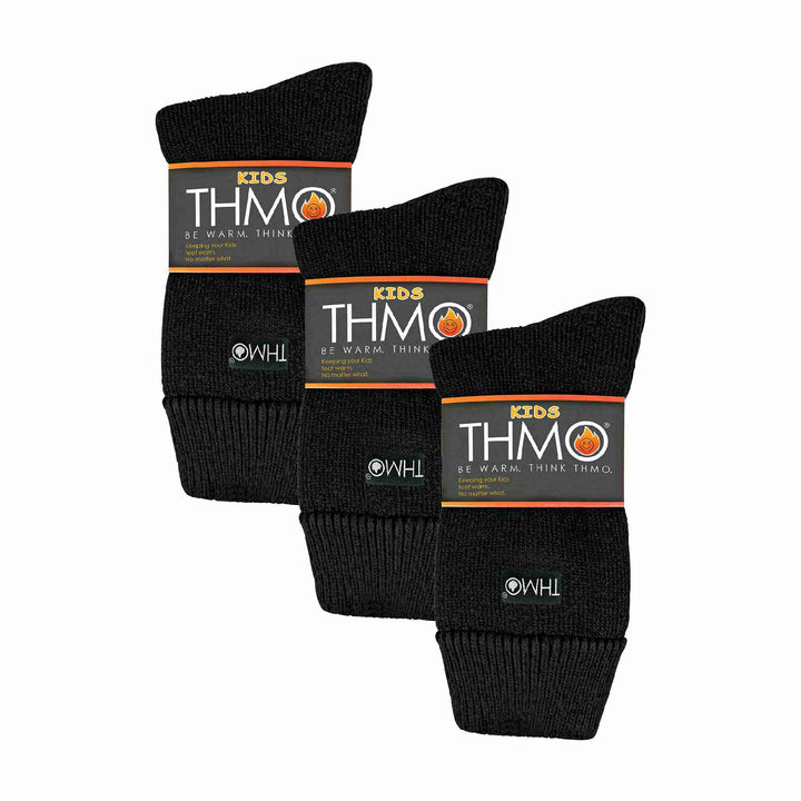 3 Pairs Kids Thermal Socks | Ribbed Soft Top Fleece Fluffy Inner Warm Socks