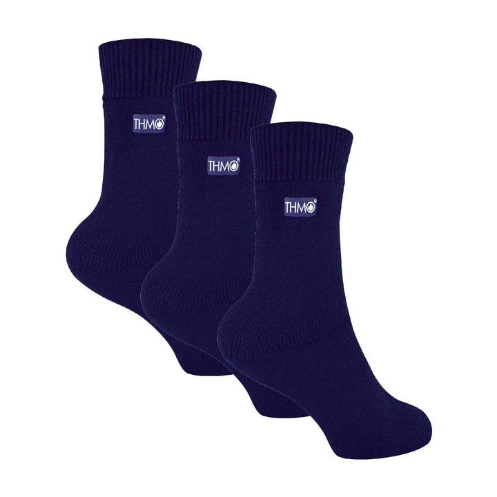 3 Pairs Kids Thermal Socks | Ribbed Soft Top Fleece Fluffy Inner Warm Socks