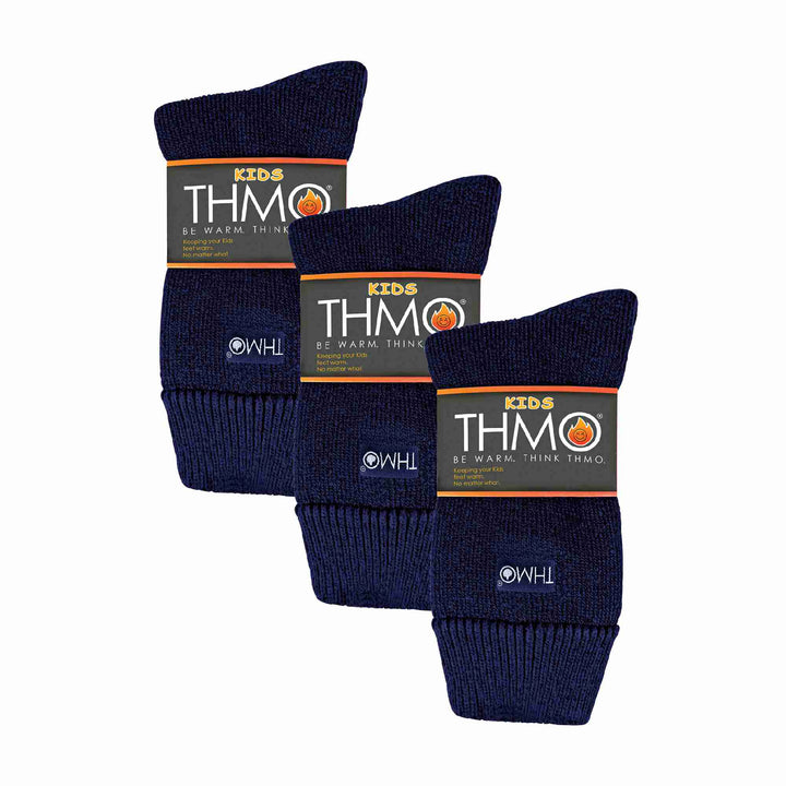 3 Pairs Kids Thermal Socks | Ribbed Soft Top Fleece Fluffy Inner Warm Socks