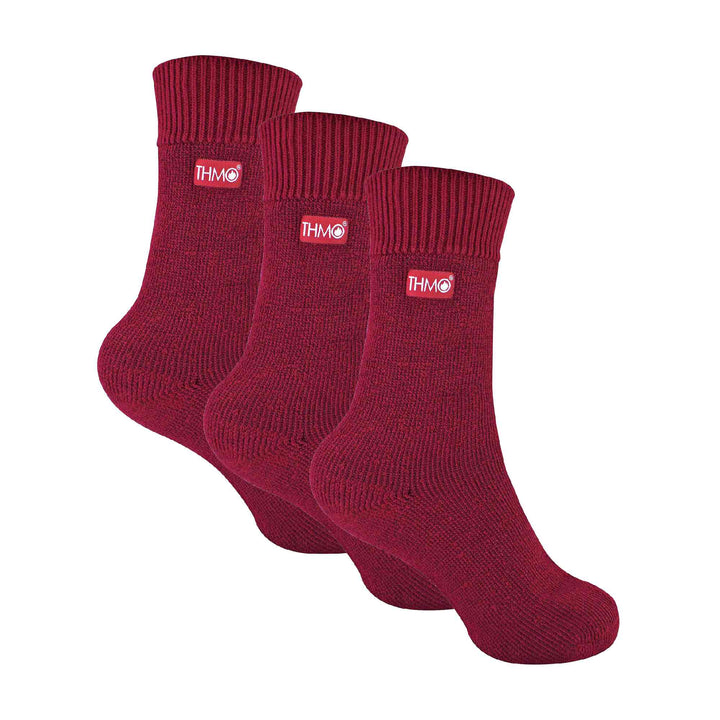 3 Pairs Kids Thermal Socks | Ribbed Soft Top Fleece Fluffy Inner Warm Socks