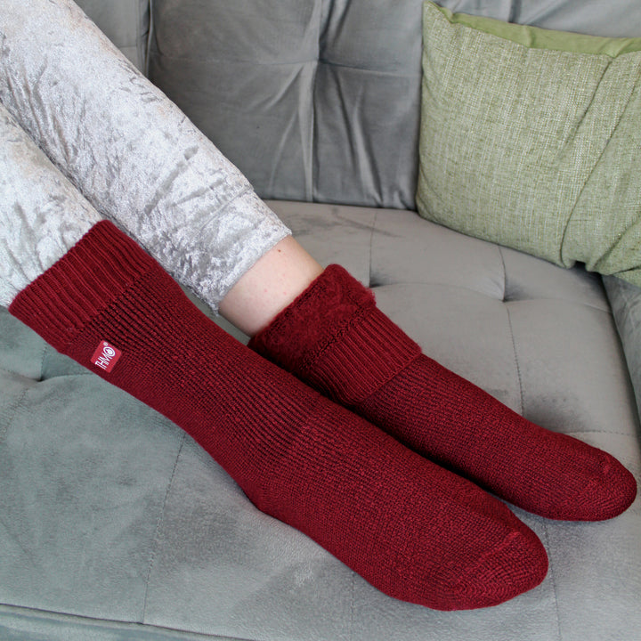 3 Pairs Kids Thermal Socks | Ribbed Soft Top Fleece Fluffy Inner Warm Socks