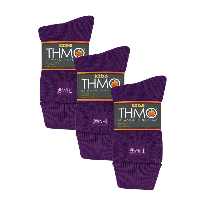 3 Pairs Kids Thermal Socks | Ribbed Soft Top Fleece Fluffy Inner Warm Socks