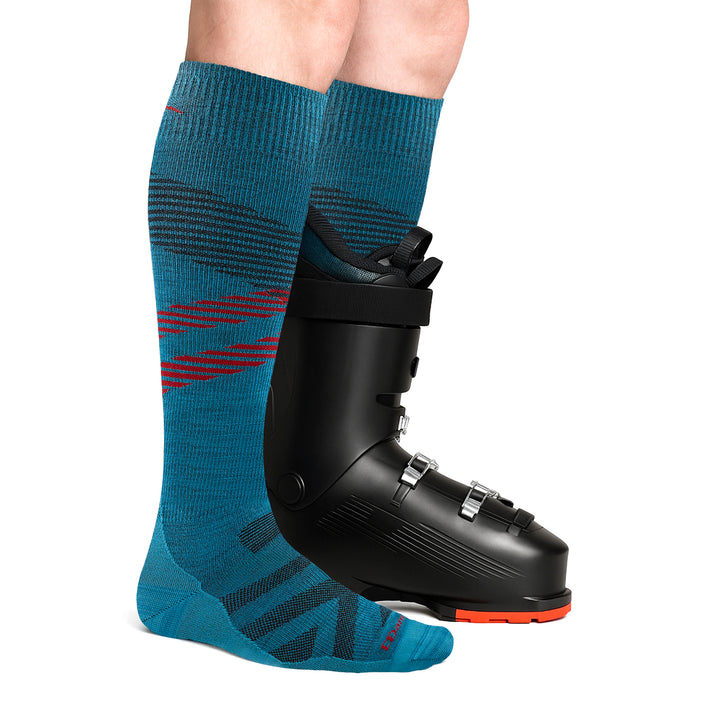 Mens Knee High Merino Wool Ultra-Lightweight Ski Snowboard Socks