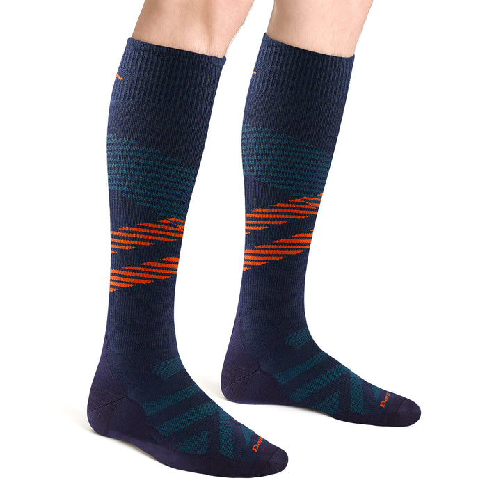 Mens Knee High Merino Wool Ultra-Lightweight Ski Snowboard Socks