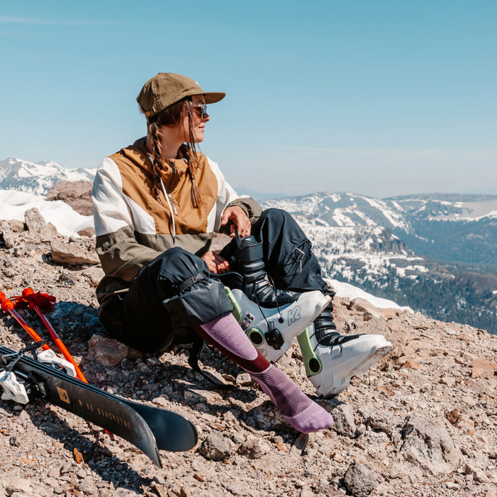 Ladies Over-the-Calf Lightweight Ski Snowboard Merino Cushioned Socks