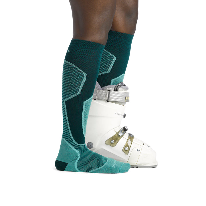 Ladies Over-the-Calf Lightweight Ski Snowboard Merino Cushioned Socks