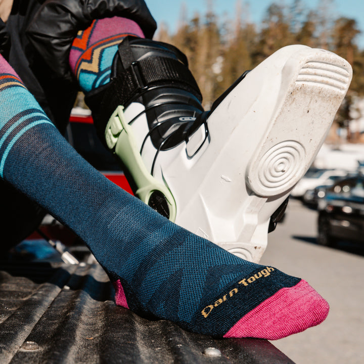 Ladies Over-the-Calf Midweight Ski Snowboard Merino Cushioned Socks