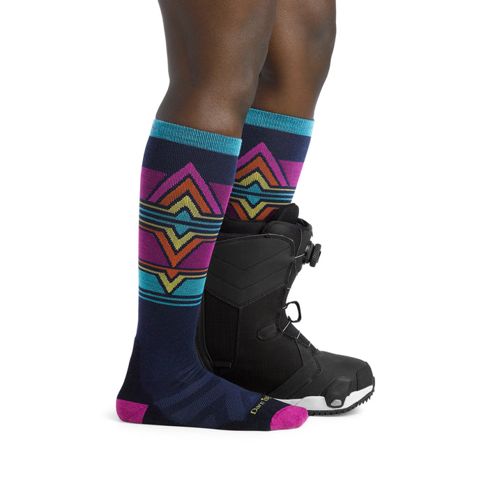 Ladies Over-the-Calf Midweight Ski Snowboard Merino Cushioned Socks