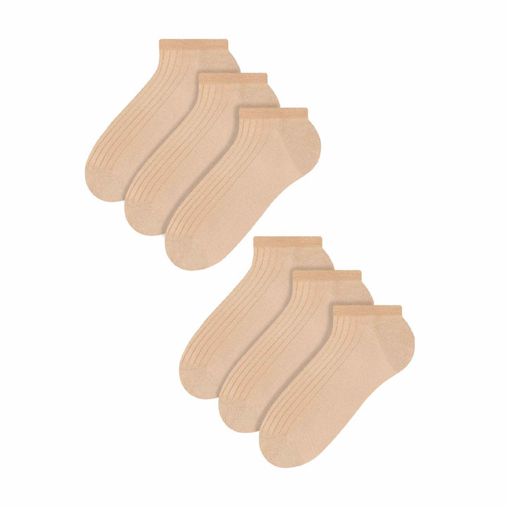 6 Pairs Mens 100% Cotton Low Cut Trainer Cushioned Ankle Socks