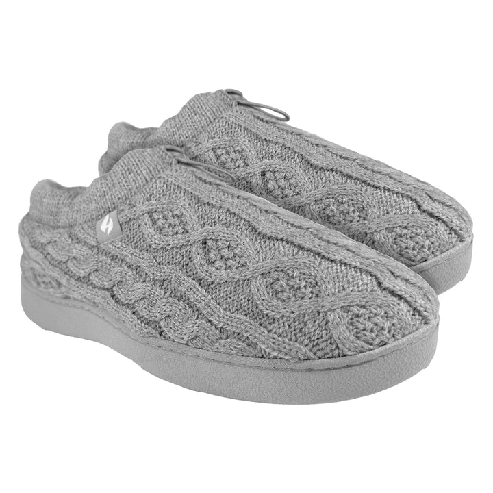 Ladies Knitted Drawstring Slippers for Winter