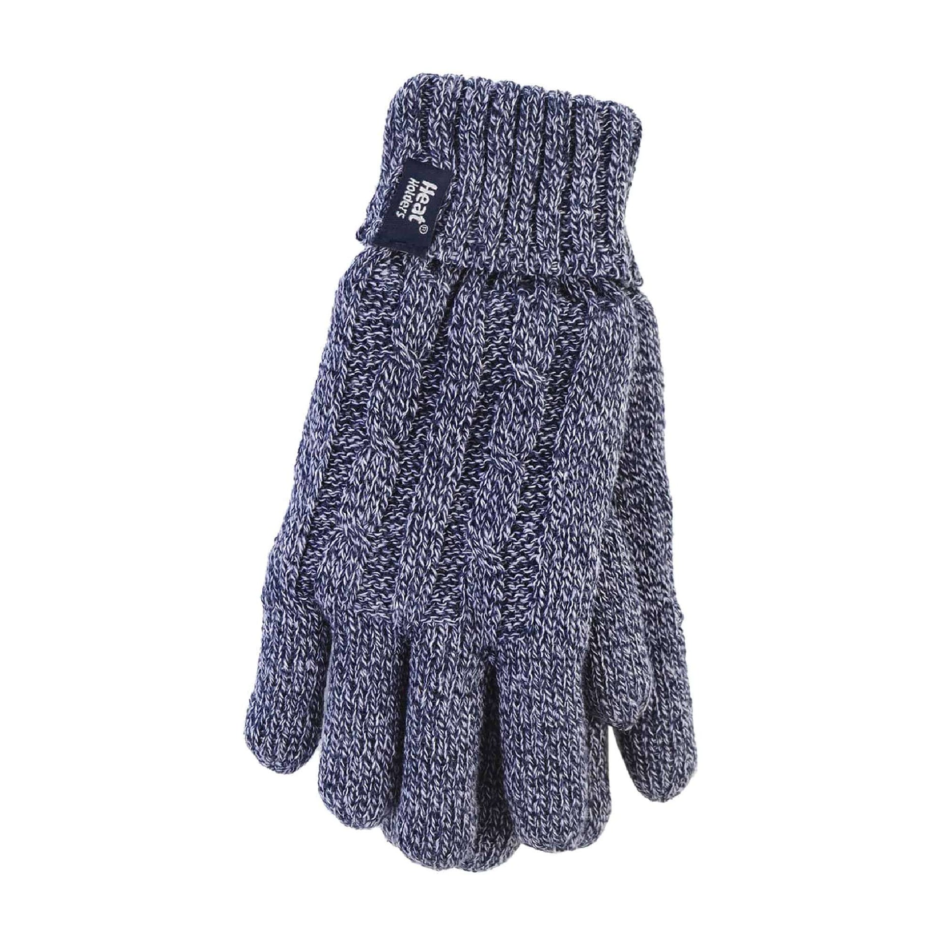 Ladies Cable Knit Tog Fleece Lined Thermal Winter Gloves