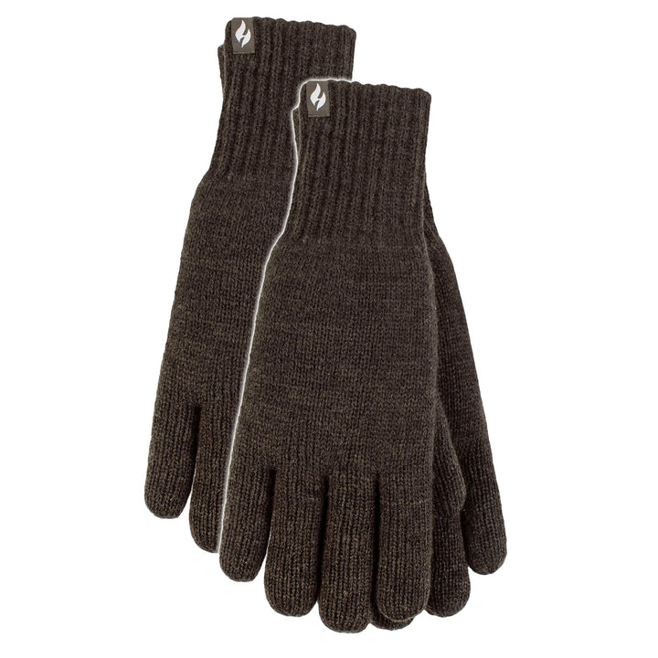 Mens Thermal Gloves with Protective Ribbed Cuff - 2 Pack