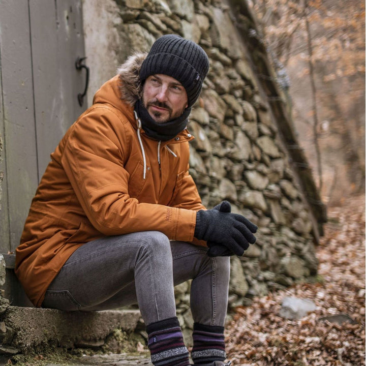 Gants thermiques d'hiver chauds et doux doublés en polaire pour hommes