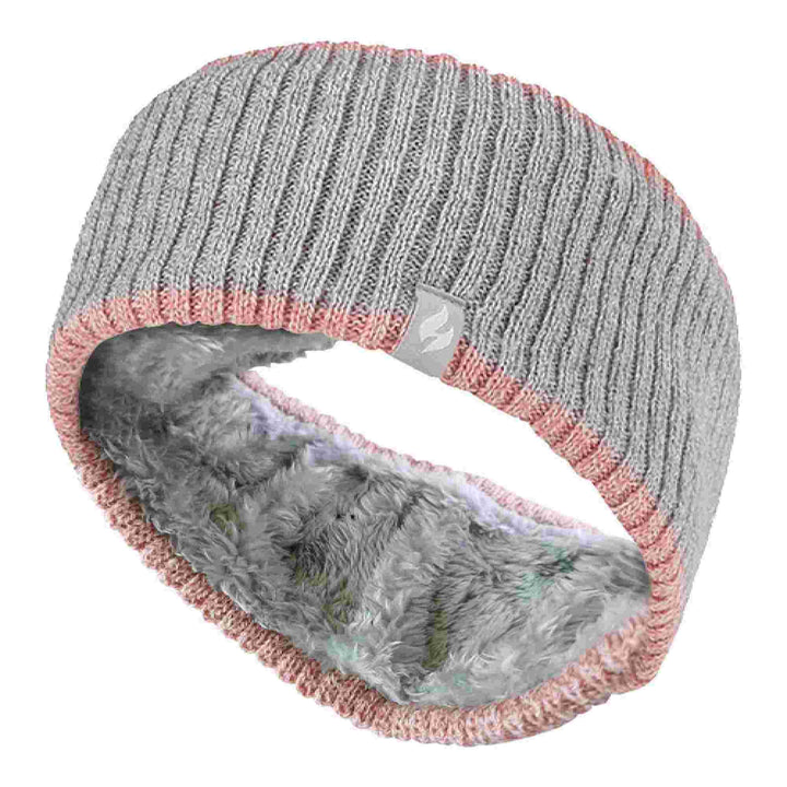 Ladies Cable Knitted Fleece Lined Thermal Winter Ear Warmer Headband