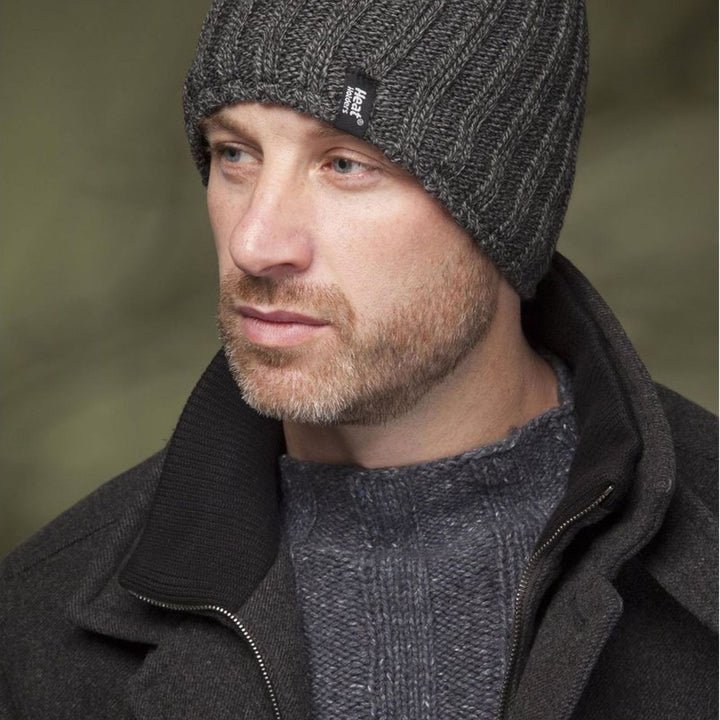 Mens Chunky Soft Winter Ribbed Hat - 2 Pack
