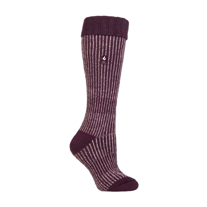 Dicke, warme, kniehohe, gerippte Thermo-Stiefelsocken für Damen im Winter