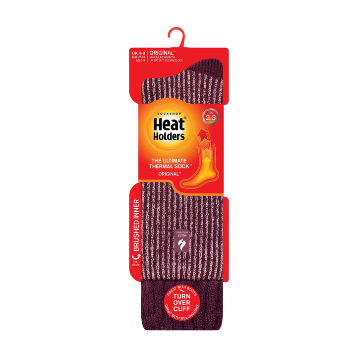 Dicke, warme, kniehohe, gerippte Thermo-Stiefelsocken für Damen im Winter