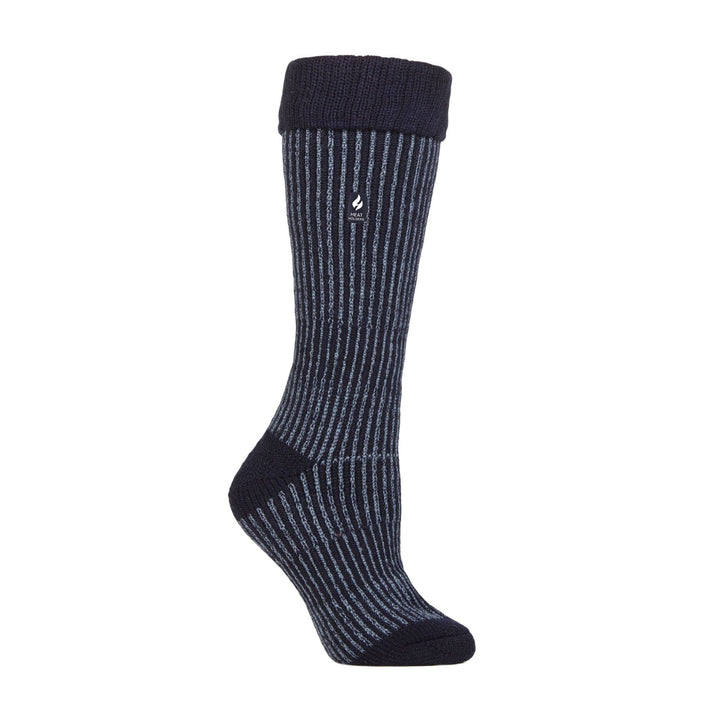 Dicke, warme, kniehohe, gerippte Thermo-Stiefelsocken für Damen im Winter