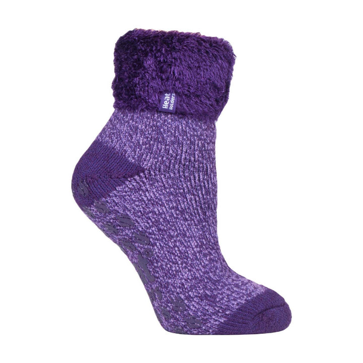 Chaussettes basses thermiques antidérapantes pour femmes, avec bandes antidérapantes