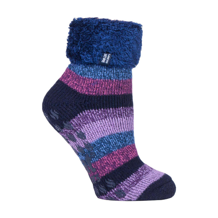 Chaussettes basses thermiques antidérapantes pour femmes, avec bandes antidérapantes