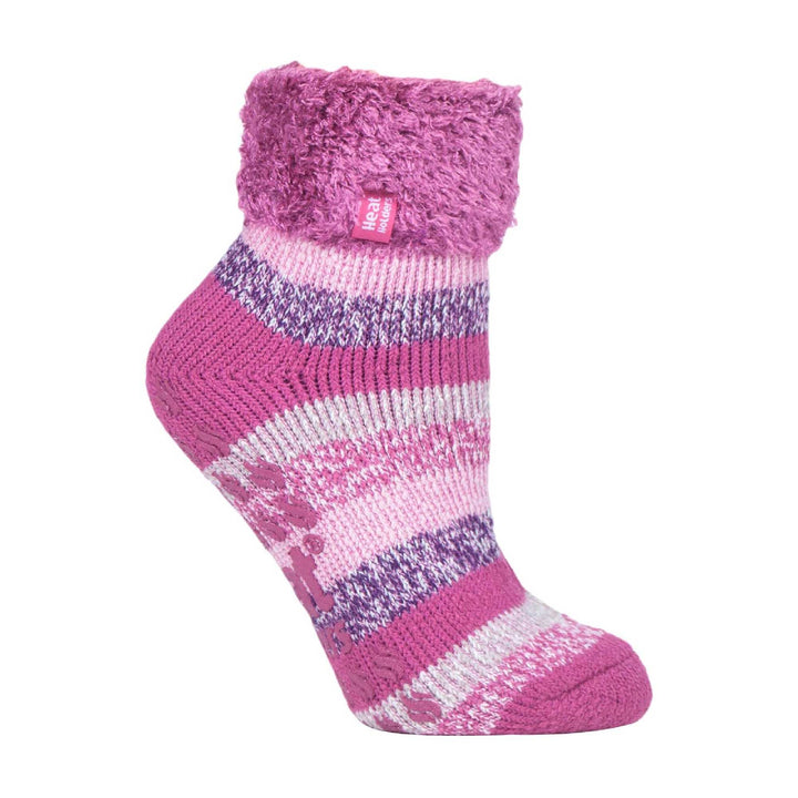 Chaussettes basses thermiques antidérapantes pour femmes, avec bandes antidérapantes