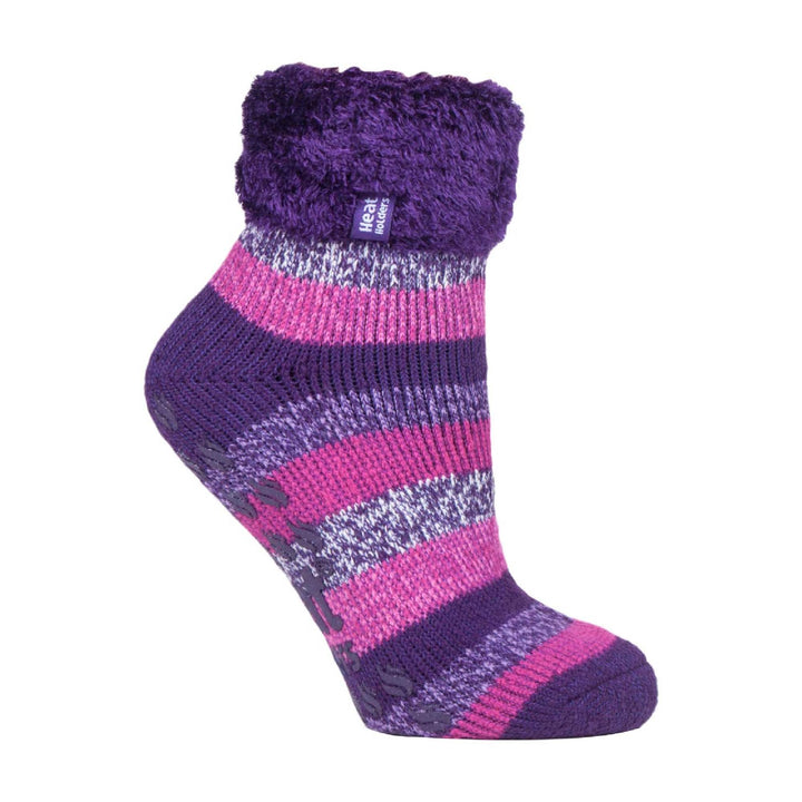 Chaussettes basses thermiques antidérapantes pour femmes, avec bandes antidérapantes