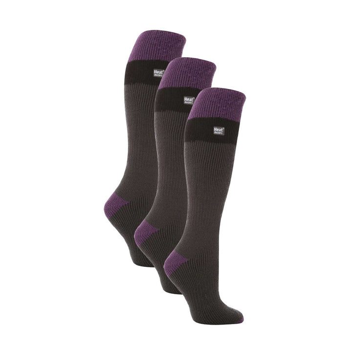 3 Pack Ladies Winter 2.3 TOG Thermal Long Knee High Ski Socks