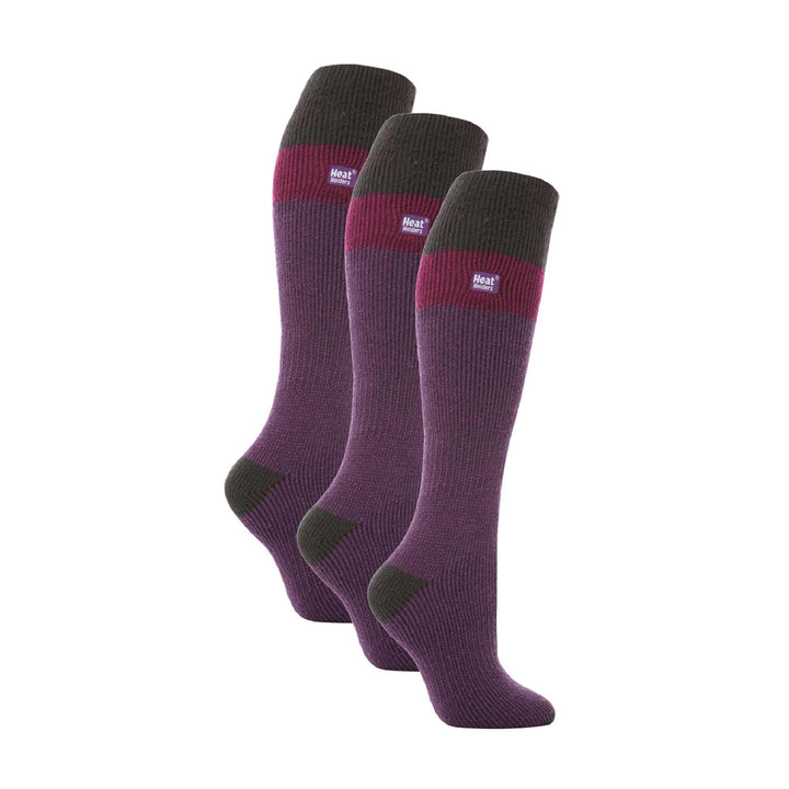 3 Pack Ladies Winter 2.3 TOG Thermal Long Knee High Ski Socks