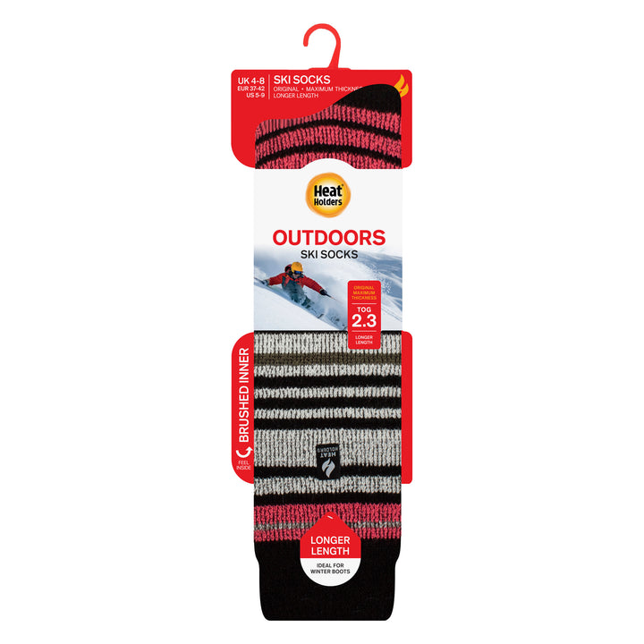 Ladies Thermal Striped Ski Socks