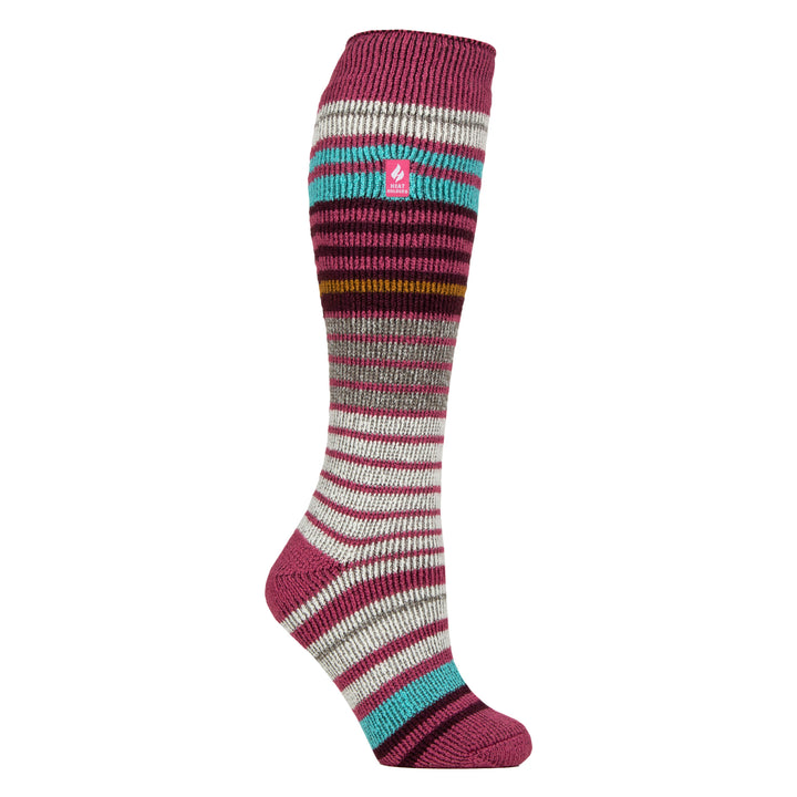 Ladies Thermal Striped Ski Socks