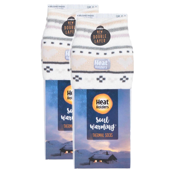 2 Pairs Womens Soul Warming Socks with Grips