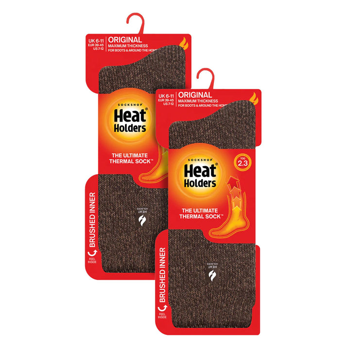 Mens 2 Pack Original Thermal Brushing Socks