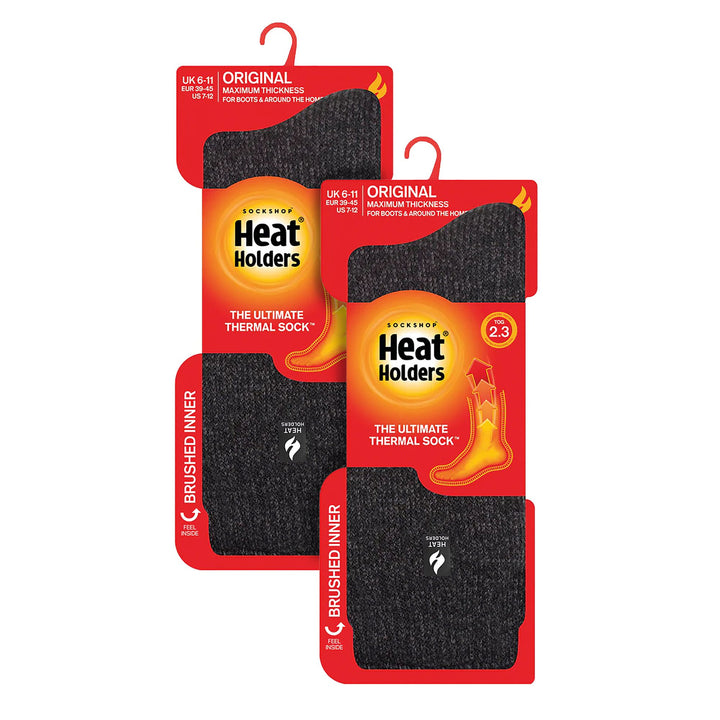 Mens 2 Pack Original Thermal Brushing Socks