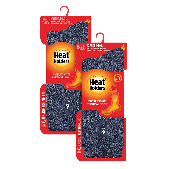 Mens 2 Pack Original Thermal Brushing Socks