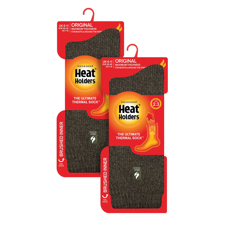 Mens 2 Pack Original Thermal Brushing Socks