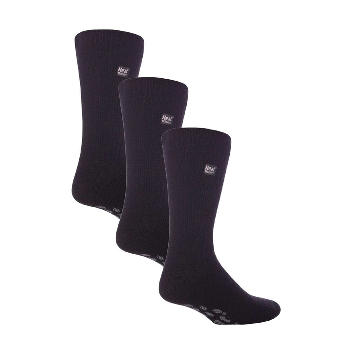 3 Pairs Multipack Mens Slipper Socks with Grips | Non-Slip Thermal Socks