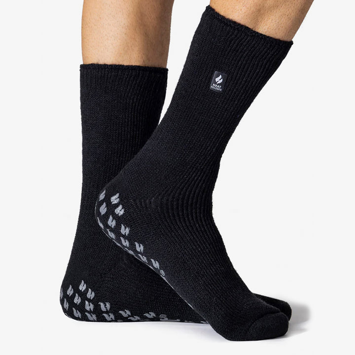 3 Pairs Multipack Mens Slipper Socks with Grips | Non-Slip Thermal Socks