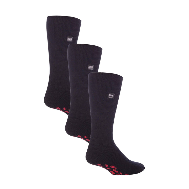 3 Pairs Multipack Mens Slipper Socks with Grips | Non-Slip Thermal Socks