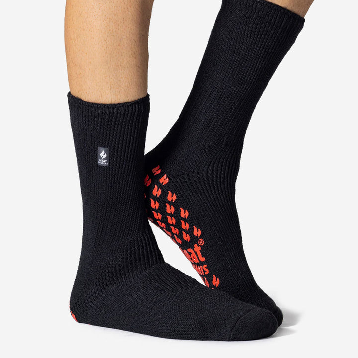 3 Pairs Multipack Mens Slipper Socks with Grips | Non-Slip Thermal Socks