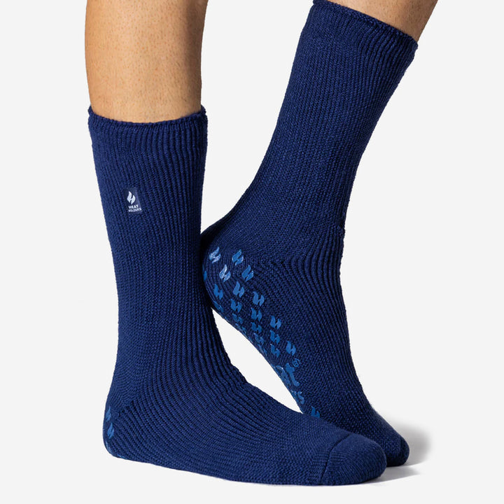 3 Pairs Multipack Mens Slipper Socks with Grips | Non-Slip Thermal Socks