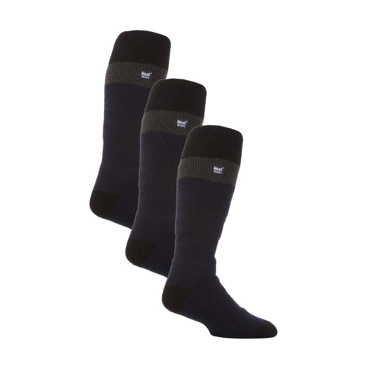 Men's Thermal Striped Ski Socks | High Quality Heat Holders Extra Long Socks