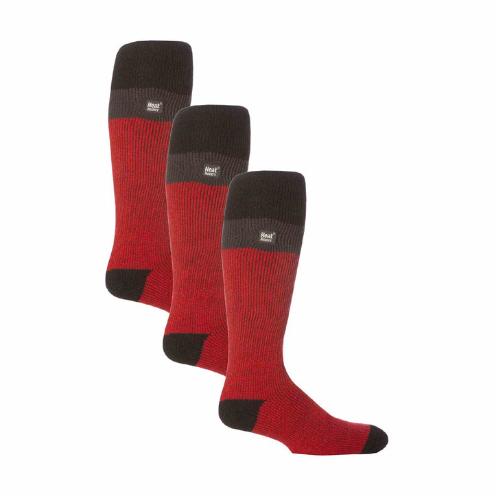 Men's Thermal Striped Ski Socks | High Quality Heat Holders Extra Long Socks