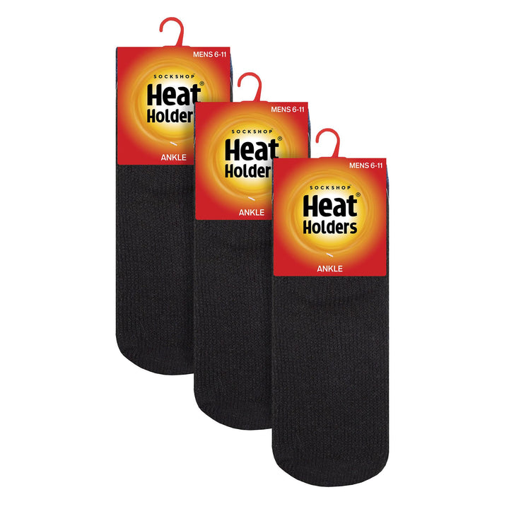 Mens 3 Pack Thermal Winter Soft Trainer Socks