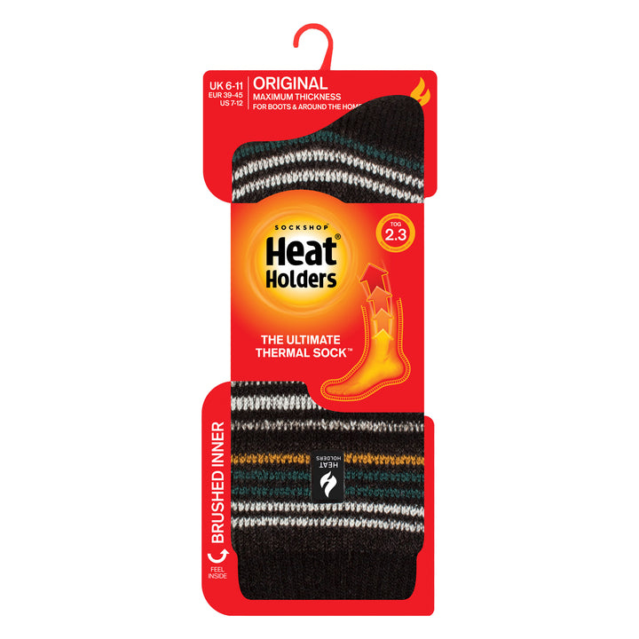 Mens Thermal Stripe Pattern Socks for Winter