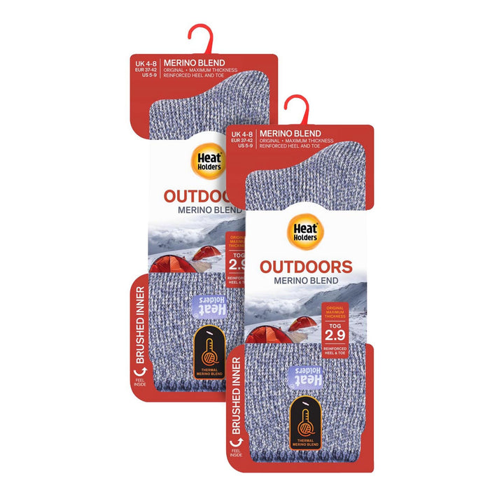 Ladies 2 Pack Merino Wool Thermal Socks