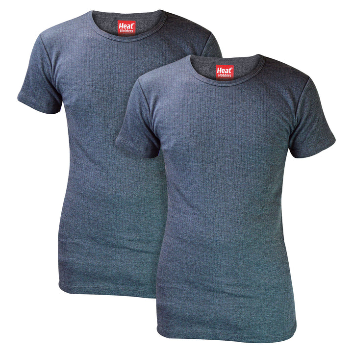 2 Pack Mens Short Sleeve Thermal Top for Winter